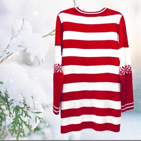 Cozy knit sweater with adorable penguins in hats & sunglasses Size 3X (22W-24W) - Picture 2 of 3